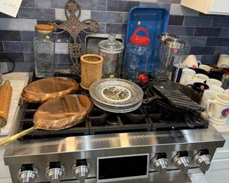 Copper Cookware and commemorative plates
