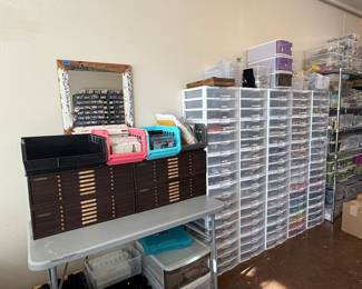 drawers upon drawers upon drawers of crafting supplies!