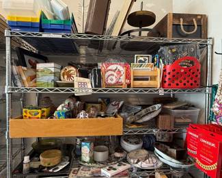 vintage home decor and jewelry display
