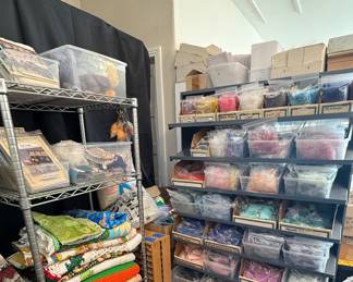 vintage blankets, trim, crafting kits + seed beads in every color & size in bulk