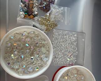 Vintage Czech Crystal Glass Beads & Pendants