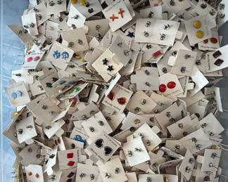 Vintage stud earrings on cards ~ 2 each ~ 3 for $5 ~ 8 for $10 ~ 25+ $1 each