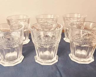 Set of 6 Amici Home Rococo Clear drinking glasses