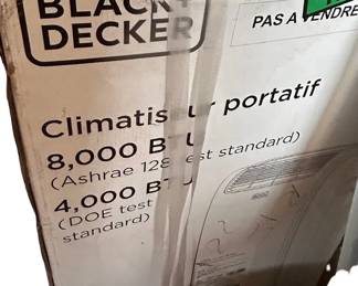 Black & Decker portable air conditioner 8,000 BTU