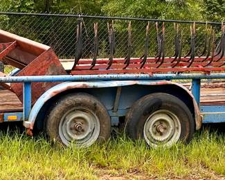 Blue utility trailer