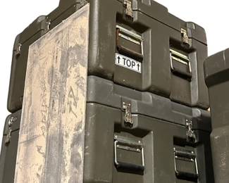 Large military waterproof transport boxes