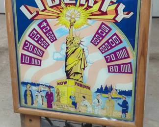 Liberty Pinball Machine Backglass