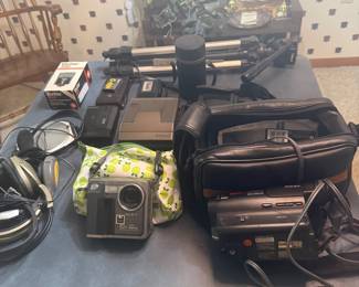 Vintage Cameras. Polaroid, Video Camera and more