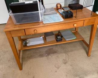 Wood desk/office supplies