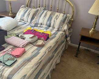 Double bed. Old Schooldesk nightstands