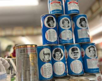 Vintage Steel RC Sports MLB HOF Player Cans and Beer Cans Sports and more!