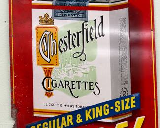 Vintage Metal Store Retail Cigarettes Sign