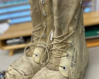 Korean War Worn Boots Arctic White 