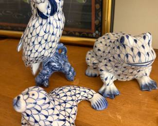 Herend style figurines