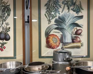 Lots of All Clad and Calphalon cookware