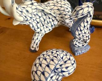 Herend style figurines