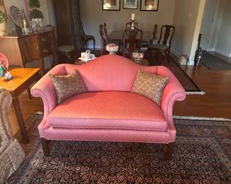 Vintage pink loveseat