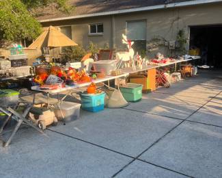 Lots of holiday decorations 