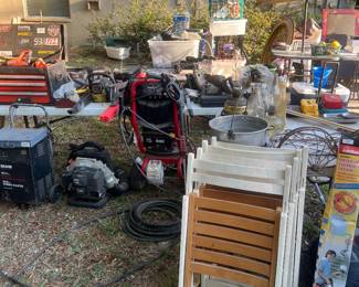 Tools / lawn equipment/ chairs