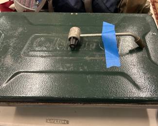 Coleman camping burner with extra propane canisters