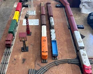 20 cars and 3 boards with tracks as well as switches and accessories