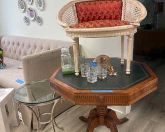 Vintage French carved stool