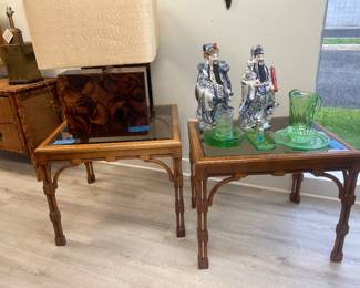 Faux bamboo tables