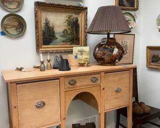 Antique pine hunt board