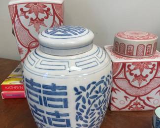 Double happiness ginger jar