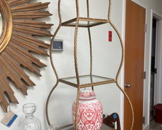 Vintage Italian rope etagere