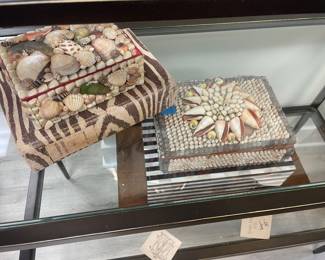 Antique shell boxes
