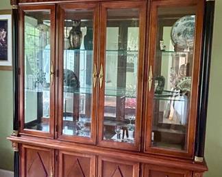 Stanley Furniture Neoclassical Style Cherry China Display Cabinet
