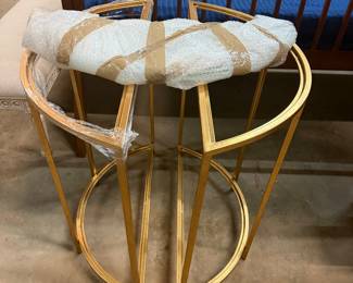 Gold & Glass side tables 
