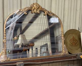 Solid wood gold leaf mirror 