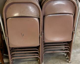 Folding chairs and card tables