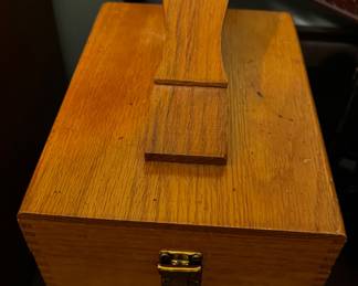 Wooden shoeshine kit