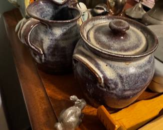 N.C. Pottery Creamer and Sugar