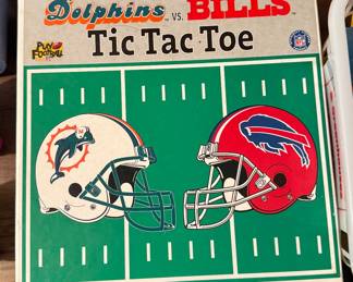 Vintage Dolphins vs. Bills Tic Tac Toe
