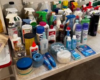 Assorted household chemicals