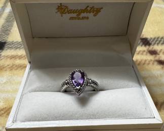 10K White gold ring