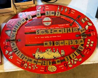 Vintage Richmond School junior spelling & number board