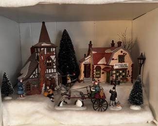 Assorted Department 56 Christmas Buildings and Accessories
