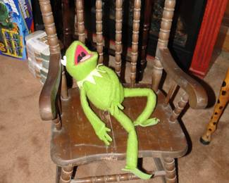 Child's rocker with Kermit