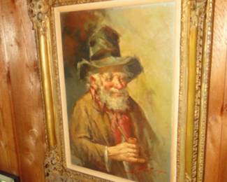 Oil painting of Old Man by Sansone