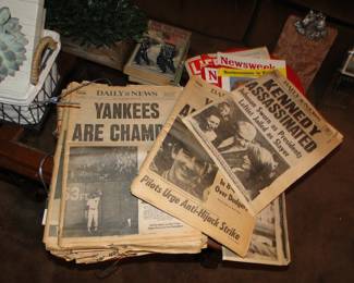 Vintage newspapers many on the Yankees