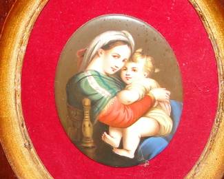 Painted porcelain plaques