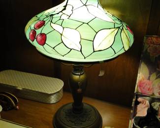 G. Lacroix signed Handel glass lamp