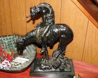 Faux Remington statue