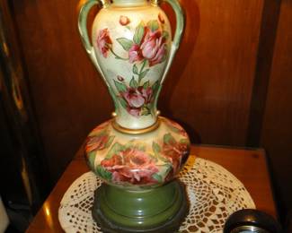 Rose porcelain lamp