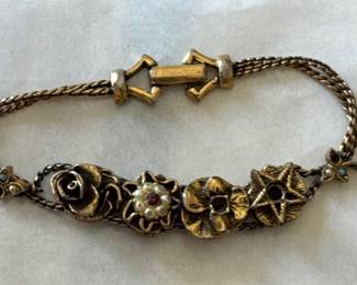 Victorian Revival slide charm bracelet